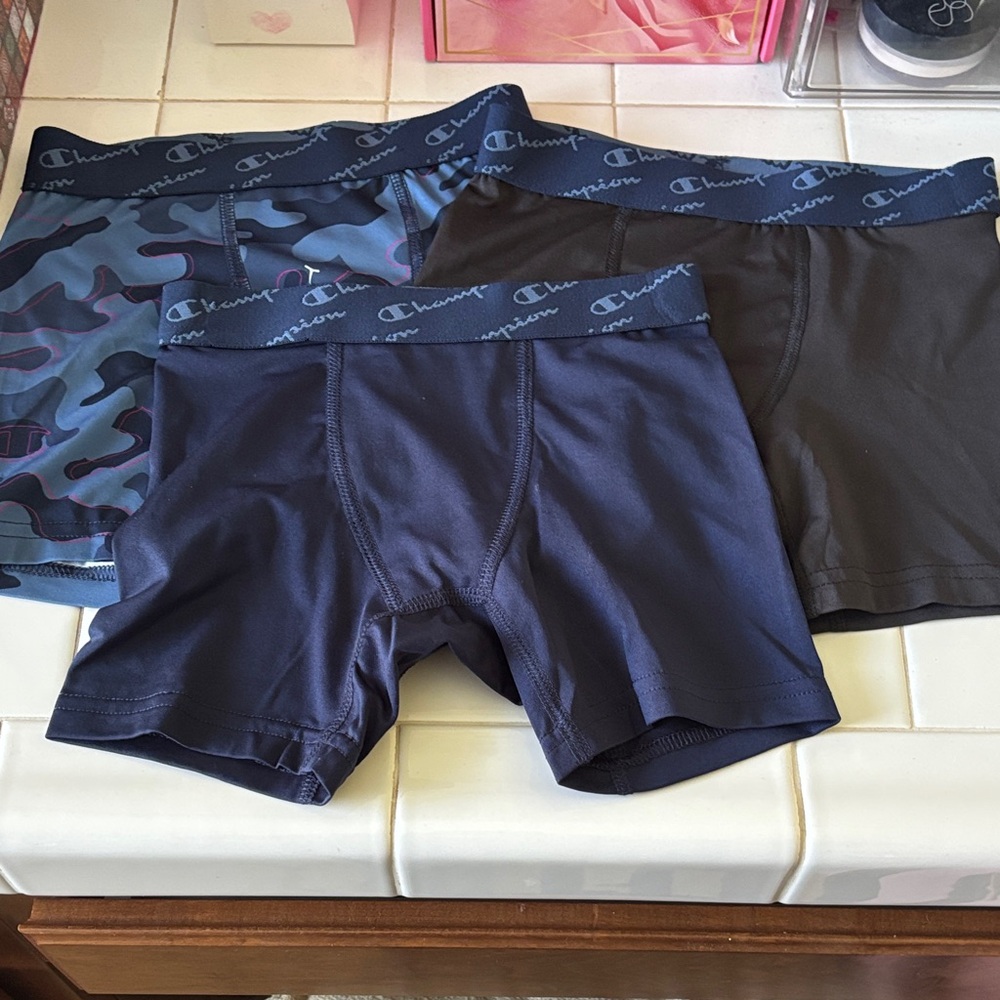 Champion Men's Boxer Brief 3-Pack - Navy, Black, Blue Camo